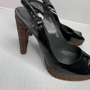 Stuart Weitzman black patent leather heels (bin s2